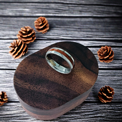 8mm Normcore Domed Nordic Wood Ring | Comfortable Men's Wedding Bands