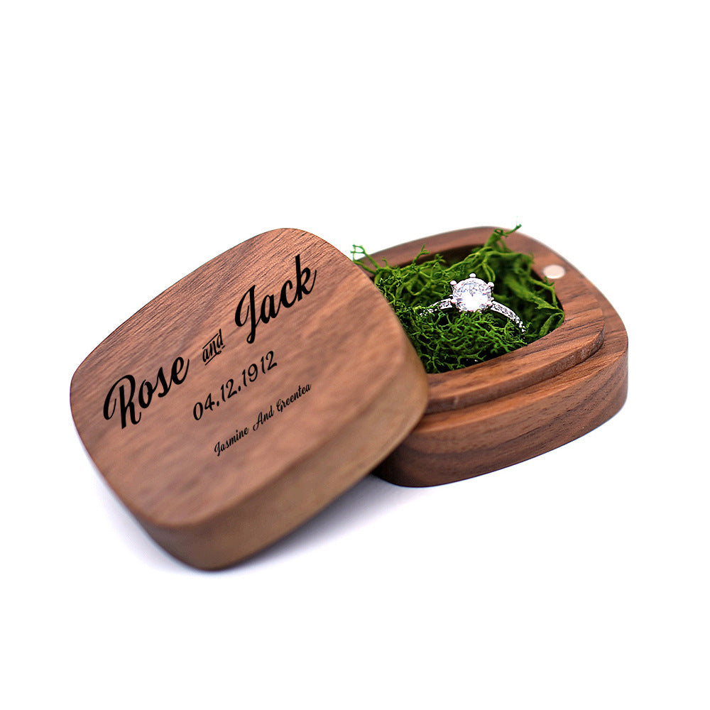 Nordic Wood Ring Box | Free Engraving