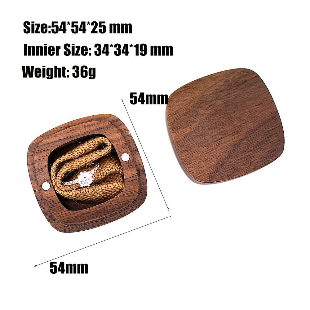 Nordic Wood Ring Box | Free Engraving