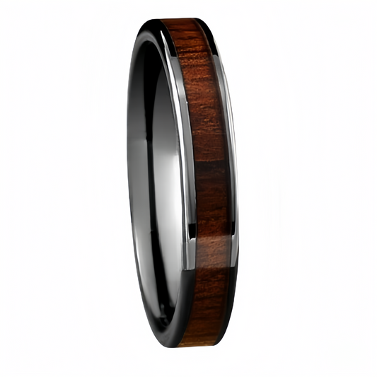 4mm Silver Baileys Nordic Wood Ring | Rings